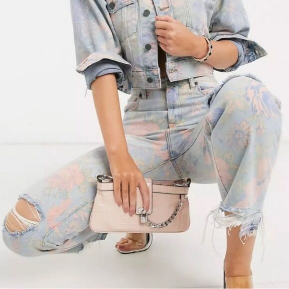 Blank nyc floral distressed boyfriend fit jeans high rise size 29 - Picture 1 of 8